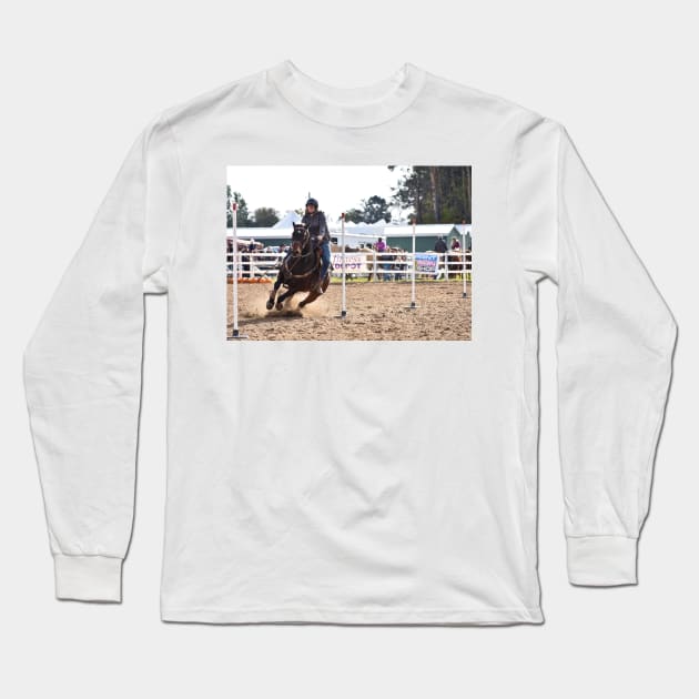 Barrel racing Long Sleeve T-Shirt by theartsyeq